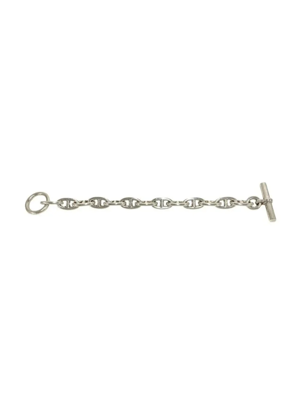 ★SOLD★ Hermes Chaine D'ancre GM 13 Links Bracelet Chain Bangle Silver - Picture 5 of 6
